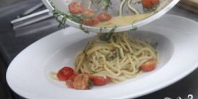 Рецепт спагетти с помидорами черри