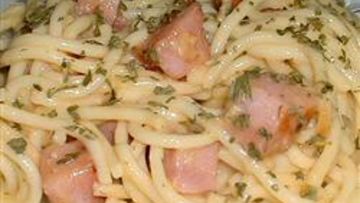 Рецепт Спагетти с ветчиной по-итальянски
