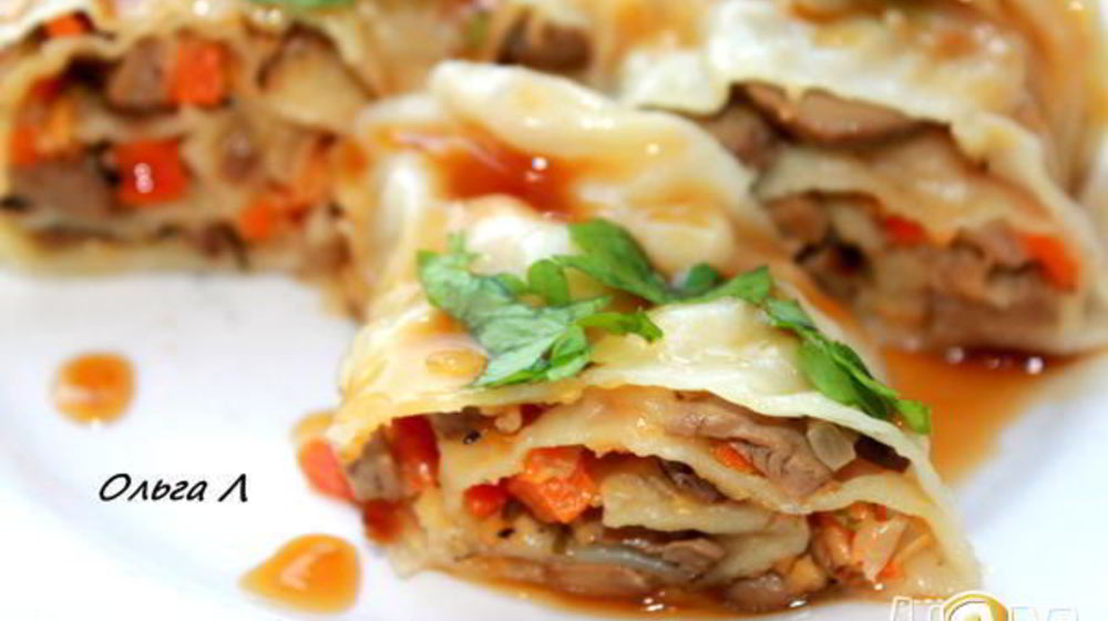 Как приготовить ханума с сырно-грибной начинкой