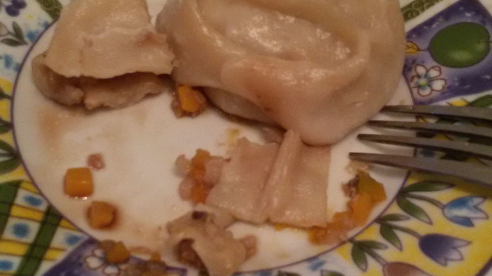 Как приготовить мантов с мясом и тыквой