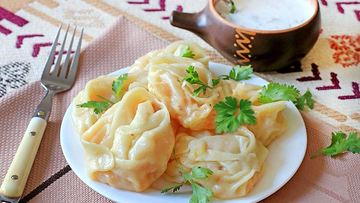 Рецепт Мантов с тыквой без мяса