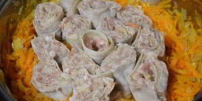 Рецепт мантов в сковороде