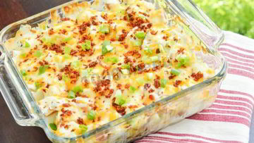 Рецепт Картошки по-французски с фаршем помидорами грибами