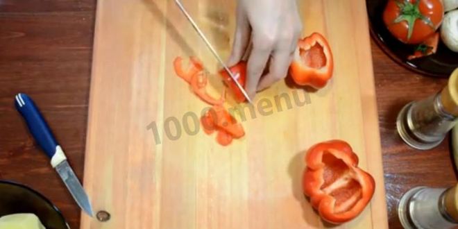 Рецепт картошки по-французски с фаршем помидорами грибами