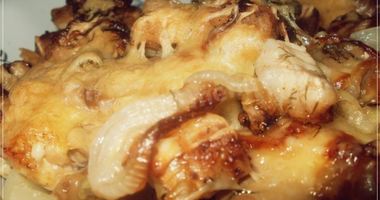 Рецепт Мяса по-французски с шампиньонами