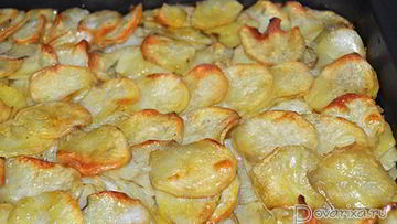 Рецепт Запеченного картофеля с луком по-французски
