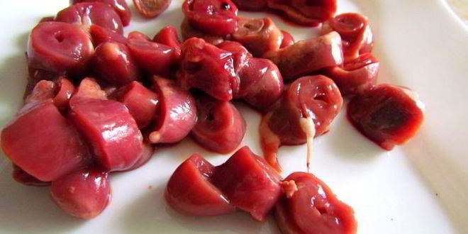 Рецепт киша с овощами и куриными сердечками