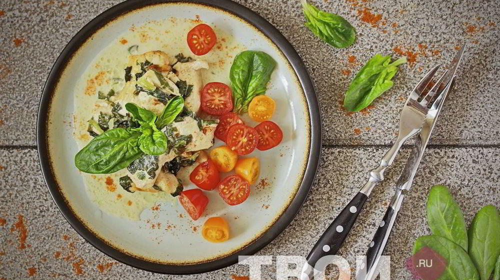 Как приготовить куриную грудку со шпинатом