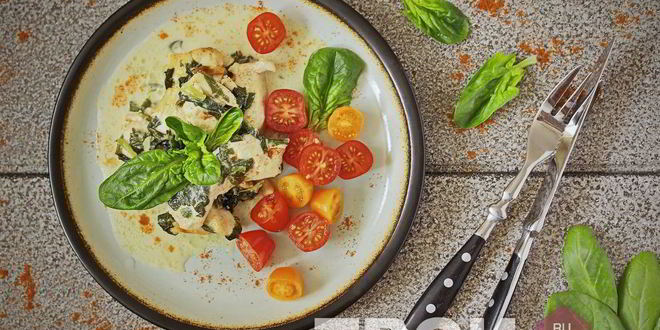 Рецепт куриной грудки со шпинатом