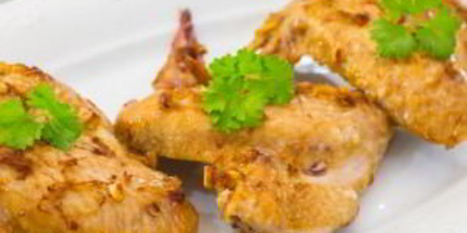 Рецепт куриных крылышек, запеченных с имбирем