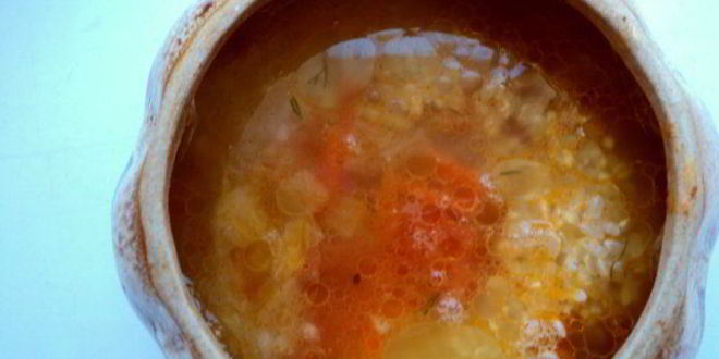 Рецепт курицы с рисом и грибами в горшочке