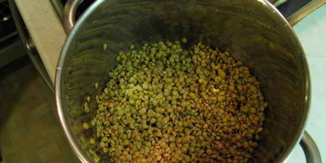 Рецепт курицы жареной с чечевицей в вине