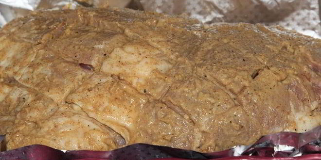 Рецепт свиной лопатки, запеченной в горчице