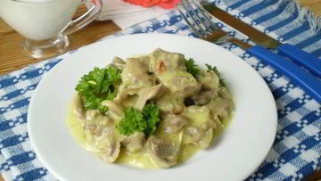 Рецепт Тушеных куриных желудочков