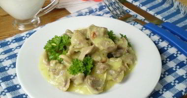 Рецепт Тушеных куриных желудочков