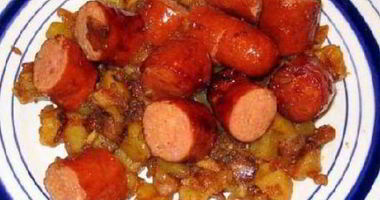 Рецепт Жареной колбасы с картофелем