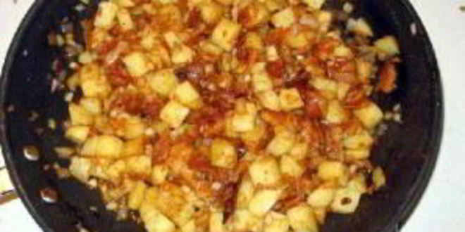 Рецепт жареной колбасы с картофелем