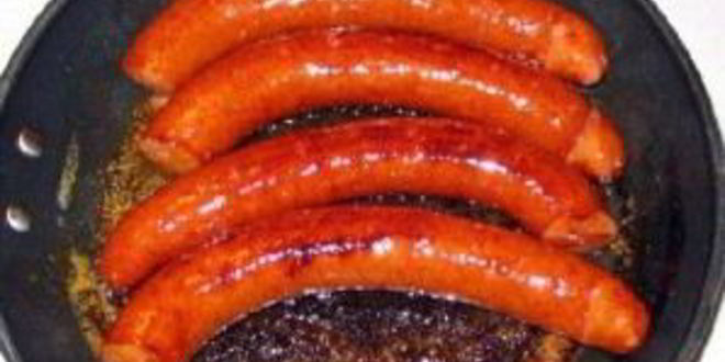 Рецепт жареной колбасы с картофелем