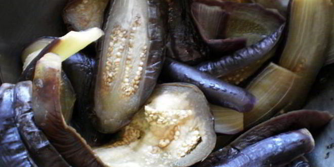 Рецепт баклажанов с чесноком