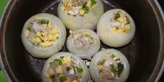 Рецепт фаршированного лука