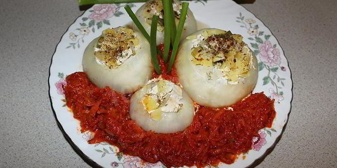 Рецепт фаршированного лука