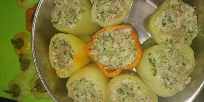 Рецепт фаршированного перца со шпинатом