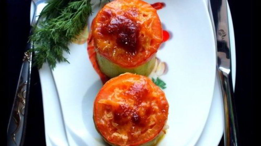 Как приготовить кабачки, фаршированные грибами и рисом