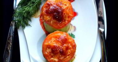 Рецепт Кабачков, фаршированных грибами и рисом