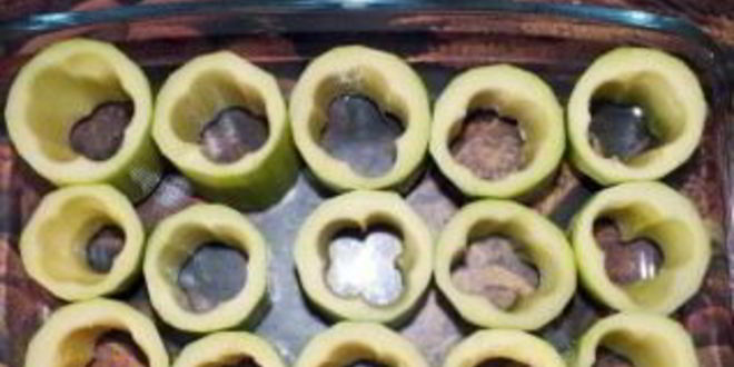 Рецепт кабачков, фаршированных грибами и рисом