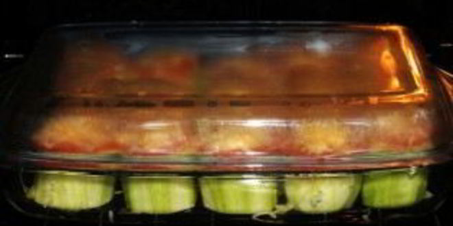 Рецепт кабачков, фаршированных грибами и рисом