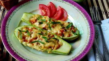 Рецепт Кабачков, фаршированных рисом и овощами