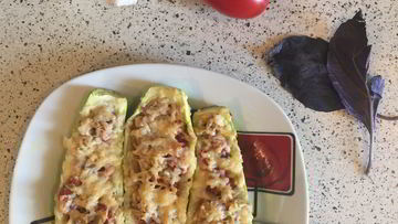 Рецепт Кабачка, фаршированного грибами
