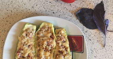 Рецепт Кабачка, фаршированного грибами