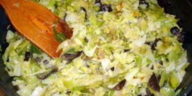 Рецепт капусты с грибами жареная