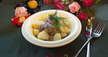 Рецепт Картофеля, тушеного с грибами