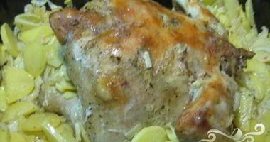 Рецепт Картофеля тушеного в курином жире