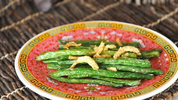 Рецепт Спаржевой фасоли жареной