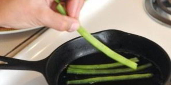 Рецепт спаржевой фасоли жареной