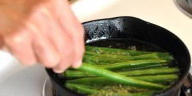 Рецепт спаржевой фасоли жареной