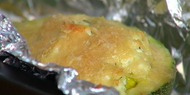 Рецепт цукини, фаршированные творогом и сливочным сыром