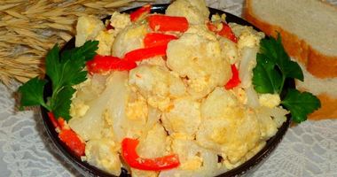 Рецепт Цветной капусты с яйцом на сковороде