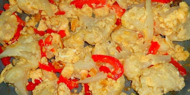 Рецепт цветной капусты с яйцом на сковороде