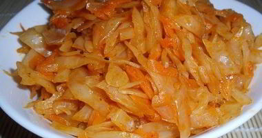 Рецепт Тушеной капусты без масла