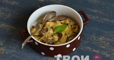 Рецепт Говяжьей печени под сыром