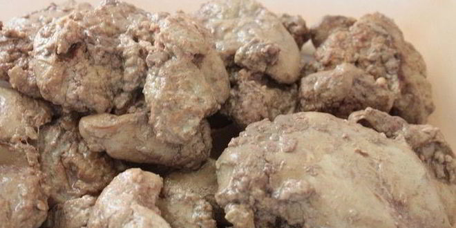 Рецепт куриной печени с яблоками и баклажанами