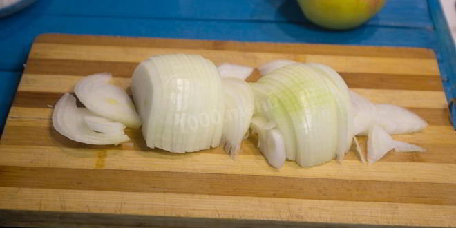 Рецепт куриной печени с яблоками