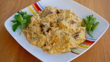 Рецепт Куриной печени в сметанном соусе