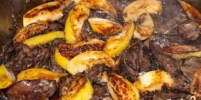 Рецепт печени индейки с яблоками