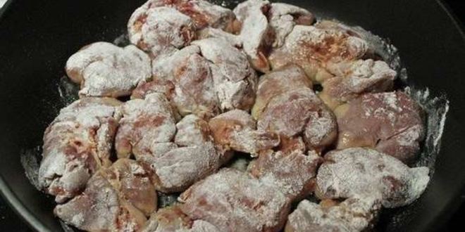 Рецепт печени куриной жареной с луком