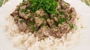 Рецепт Печени по-строгановски